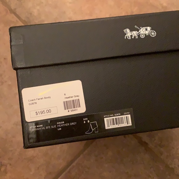 Coach Farrah Grey Suede Booties - Picture 9 of 9